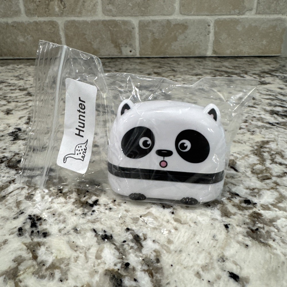 Personalized "Hunter" Name Stamp with Dino Panda Bear For Clothing Waterproof